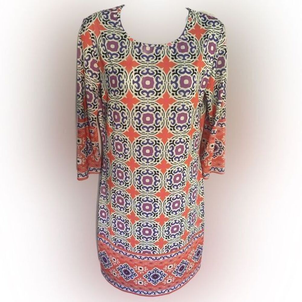 Jeanne Pierre Klifa Dress - S orange/purple   Polyester spandex